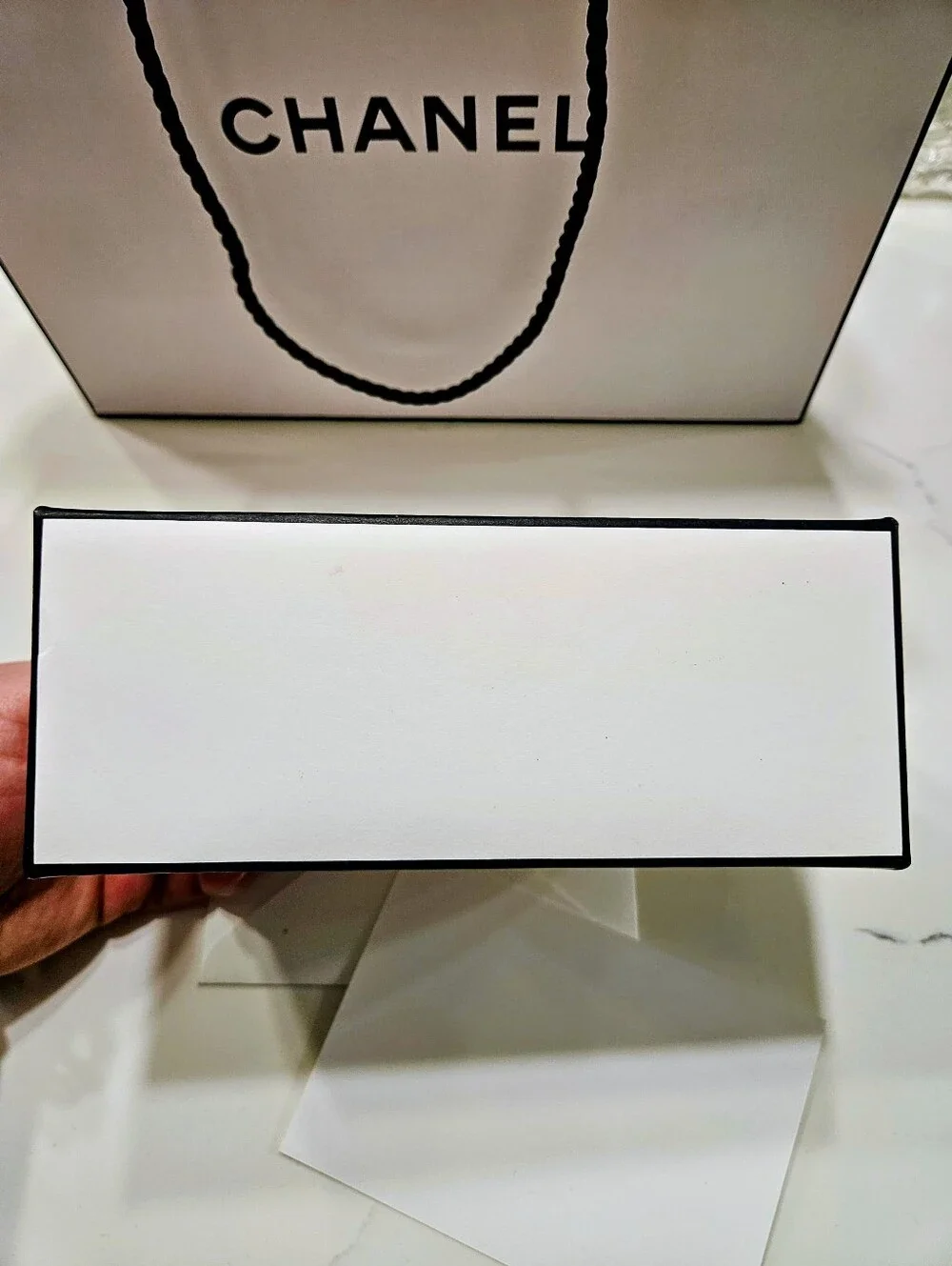 Chanel 2 Gift Bags Shopping Bags with Tissue CC Logo Card Envelope Set